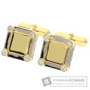 ミキモト ダイヤモンド カフス K18イエローゴールド/K14WG メンズ 【中古】【MIKIMOTO】