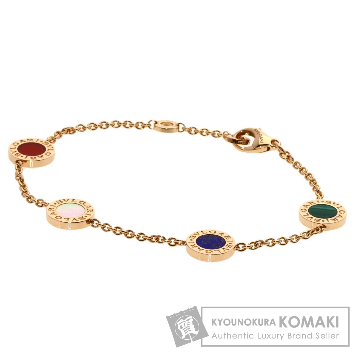 ブルガリ ブルガリブルガリ クラシック マルチストーン #ML ブレスレット K18ピンクゴールド レディース 【中古】【BVLGARI】のサムネイル
