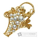 ミキモト 葡萄モチーフ パール 真珠 ブローチ K14イエローゴールド レディース 【中古】【MIKIMOTO】