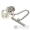 ミキモト パール 真珠 タイピン シルバー メンズ 【中古】【MIKIMOTO】