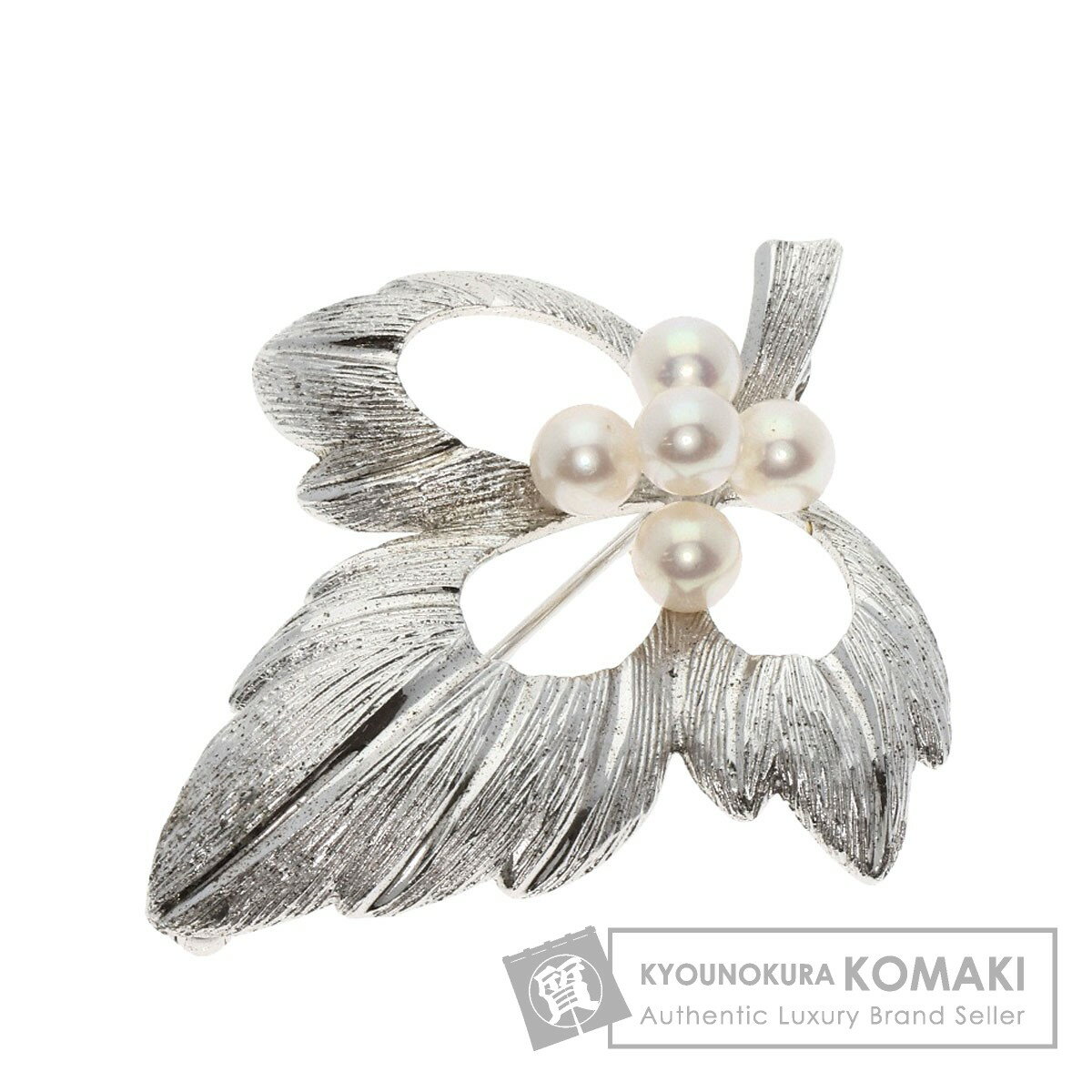 【SpringSALE開催! 5/17 18時～5/21 10時迄!】ミキモト パール 真珠 ブローチ シルバー レディース 【中古】【MIKIMOTO】