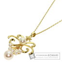 ミキモト アコヤパール 真珠 ネックレス K14イエローゴールド レディース 【中古】【MIKIMOTO】