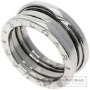 ブルガリ B-zero1 ビーゼロワン 2バンド #53 リング・指輪 K18ホワイトゴールド レディース 【中古】【BVLGARI】