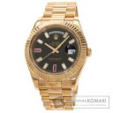 ロレックス 218235BG デイデイト 2 ダイヤモンド ルビー 腕時計 K18ピンクゴールド/K ...