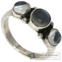 ジョージジェンセン ムーンストーン 3 リング・指輪 シルバー レディース 【中古】【Georg Jensen】