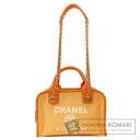 シャネル ドーヴィル ボーリングバッグ シルバー金具 ハンドバッグ キャンバス レディース 【中古】【CHANEL】