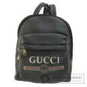 グッチ 547834 ロゴプリント リュック・デイパック カーフ レディース 【中古】【GUCCI】