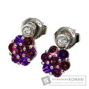 ミキモト ダイヤモンド カラーストーン ピアス K18ホワイトゴールド レディース 【中古】【MIKIMOTO】