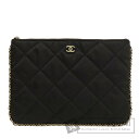 シャネル ココマーク ゴールド金具 クラッチバッグ サテン レディース 【中古】【CHANEL】