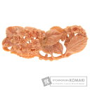 珊瑚 サンゴ 彫刻 アジサイ柄 ルース 12.4g レディース 【中古】