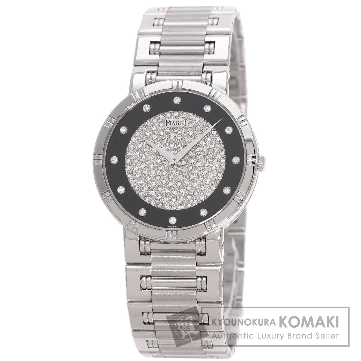 ピアジェ 84023K81 ダンサー 12P ダイヤモンド 腕時計 K18ホワイトゴールド/K18WG メンズ 【中古】【PIAGET】