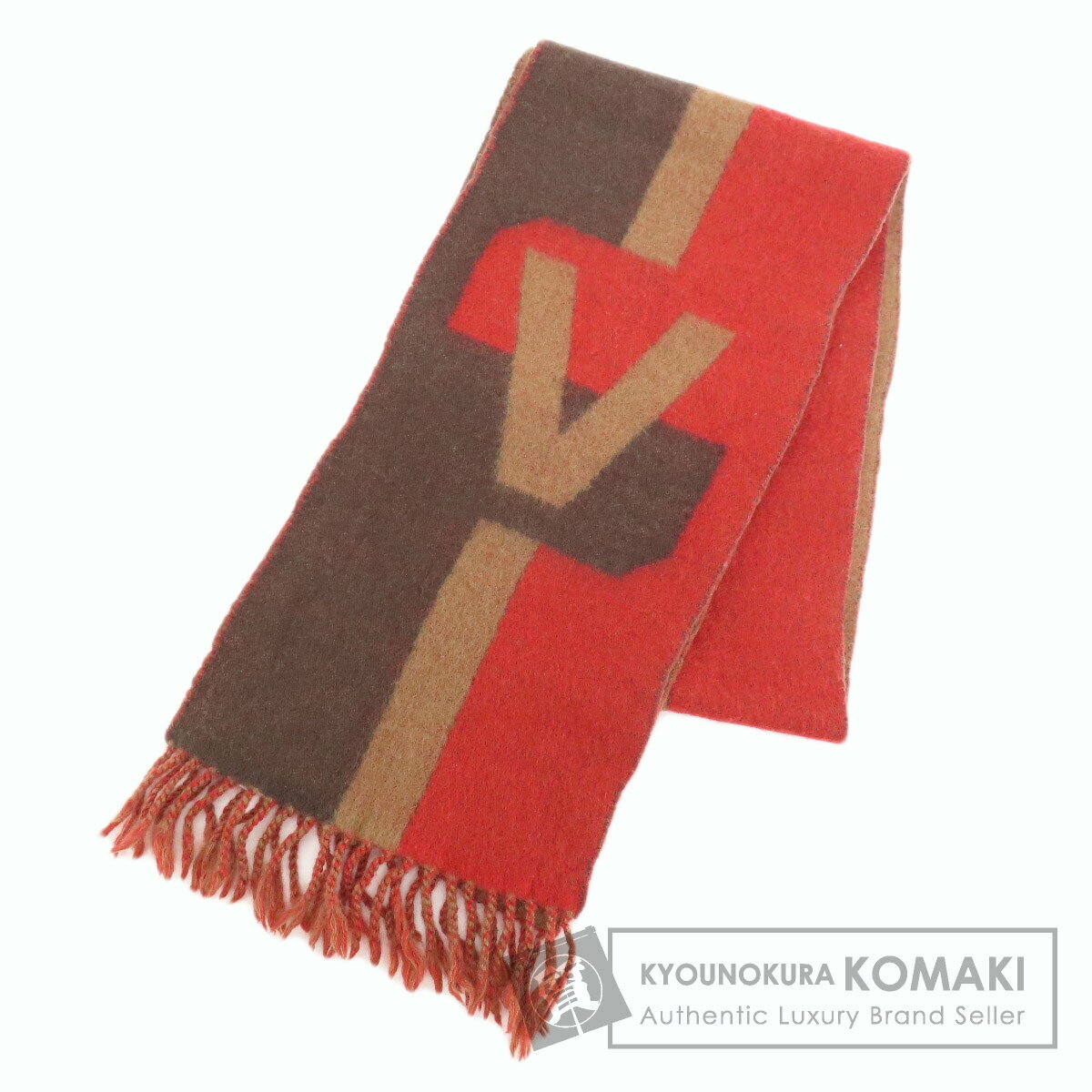 ルイヴィトン エシャルプ V・イストリック マフラー ウール/カシミヤ レディース 【中古】【LOUIS VUITTON】