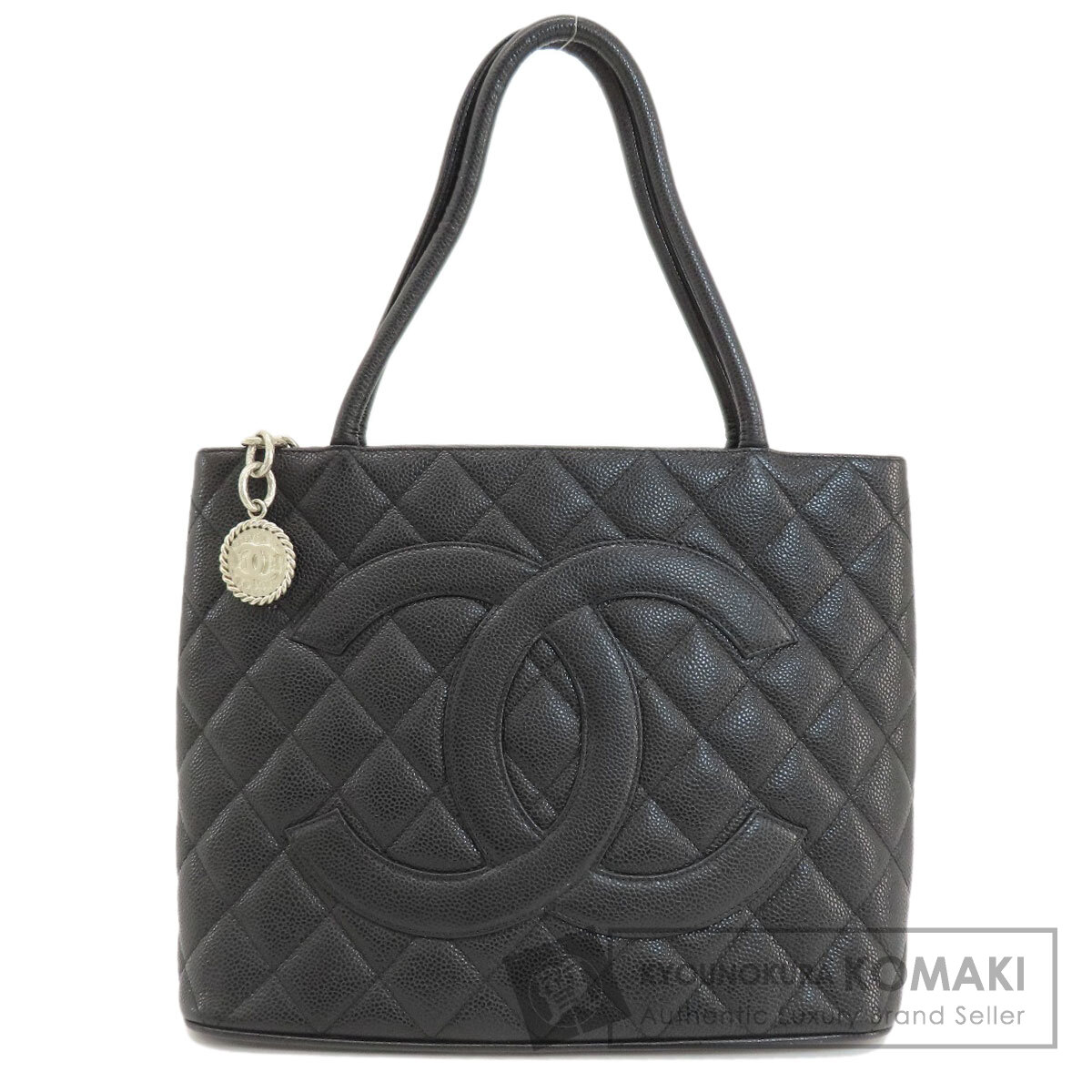 シャネル 復刻トート シルバー金具 トートバッグ キャビアスキン レディース 【中古】【CHANEL】