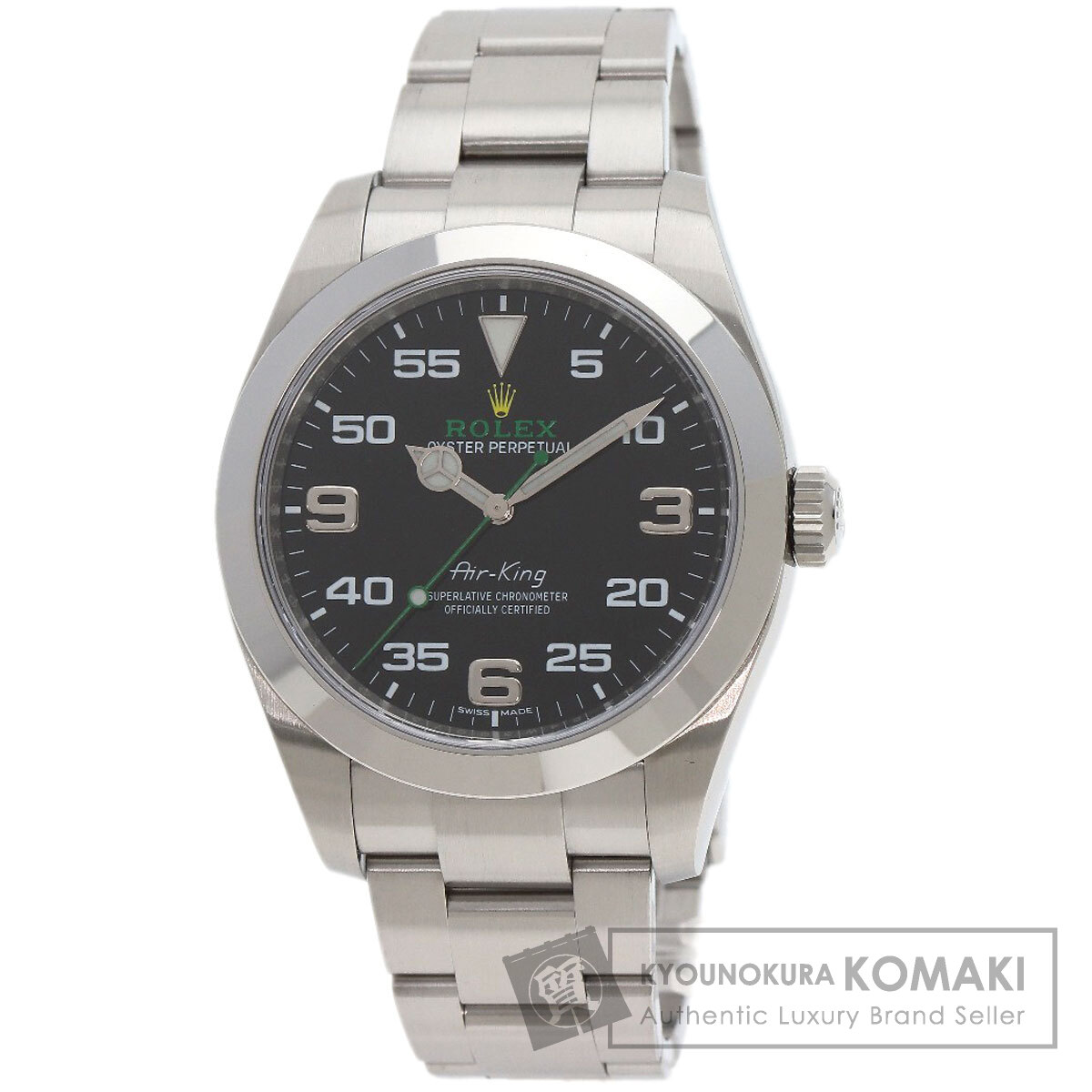 ロレックス 116900 エアキング ブラック文字盤 腕時計 ステンレススチール/SS メンズ 【中古】【ROLEX】
