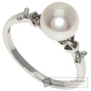 ミキモト パール 真珠 リング・指輪 K14ホワイトゴールド レディース 【中古】【MIKIMOTO】