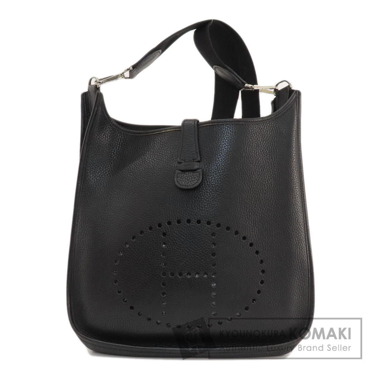 エルメス エブリン2 GM 黒 ブラック シルバー金具 トートバッグ トリヨン レディース 【中古】【HERMES】