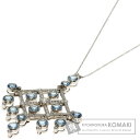 ティファニー アクアマリン ダイヤモンド アールデコ ネックレス プラチナPT950 レディース 【中古】【TIFFANY&Co.】