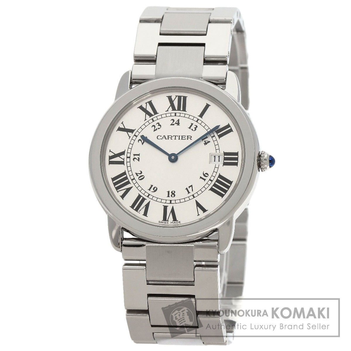 カルティエ W6701005 ロンドソロLM 腕時計 ステンレススチール/SS メンズ 【中古】【CARTIER】