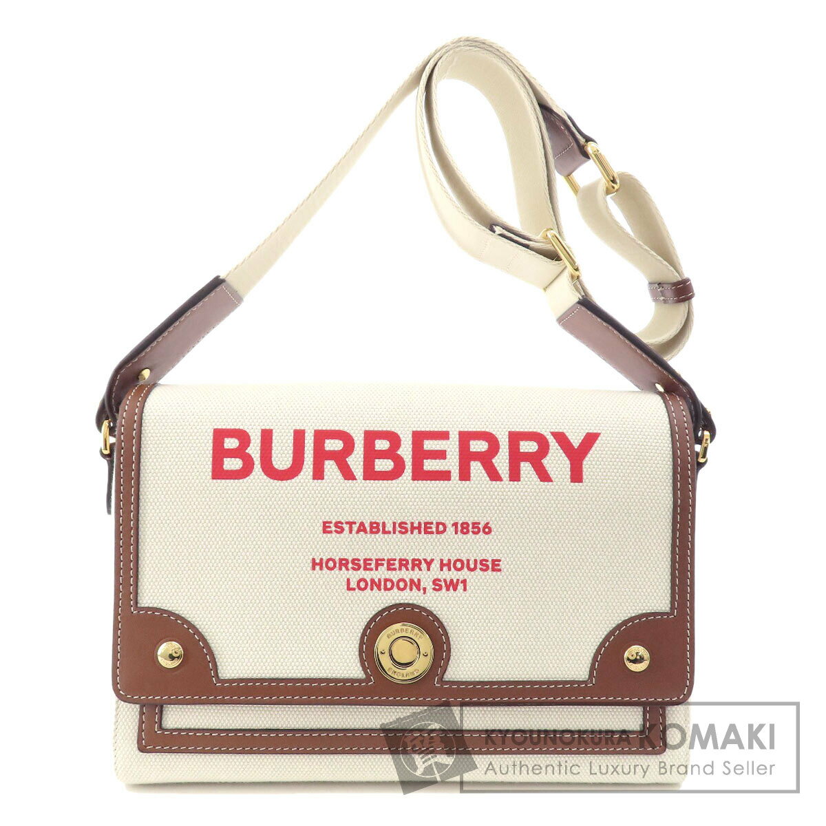 バーバリー ロゴ ショルダーバッグ キャンバス レディース 【中古】【BURBERRY】