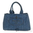 プラダ B1877B カナパ トートバッグ デニム レディース 【中古】【PRADA】