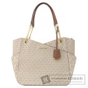 マイケルコース MKシグネチャー トートバッグ レザー/コーテッドキャンバス レディース 【中古】【Michael Kors】