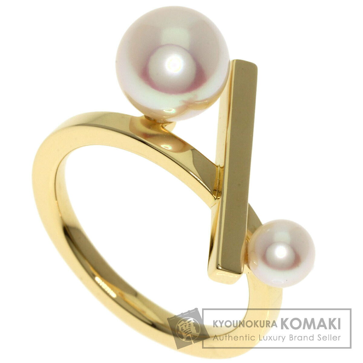 タサキ バランス クロス アコヤパール 真珠 リング・指輪 K18イエローゴールド レディース 【中古】【TASAKI】のサムネイル