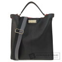 フェンディ ロゴ 2WAY トートバッグ カーフ レディース 【中古】【FENDI】