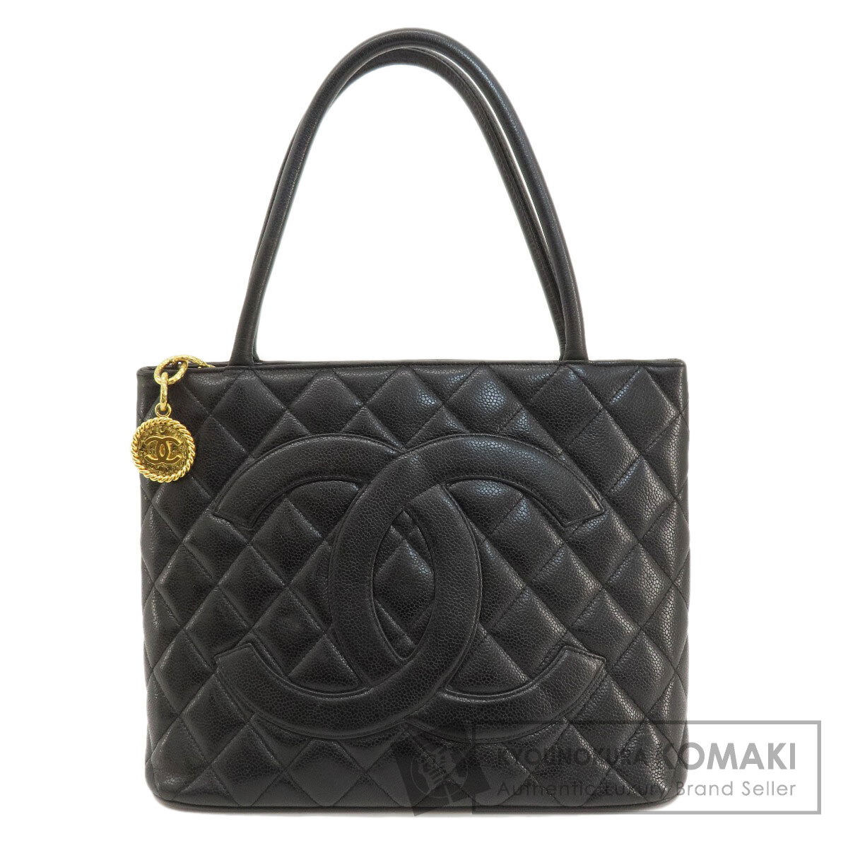 シャネル 復刻トート ゴールド金具 トートバッグ キャビアスキン レディース 【中古】【CHANEL】