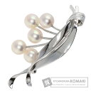 ミキモト アコヤパール 真珠 ブローチ シルバー レディース 【中古】【MIKIMOTO】