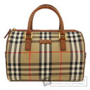 バーバリー ノバチェック ボストンバッグ キャンバス レディース 【中古】【BURBERRY】