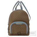 マイケルコース MKシグネチャー リュック・デイパック レザー/コーテッドキャンバス レディース 【中古】【Michael Kors】