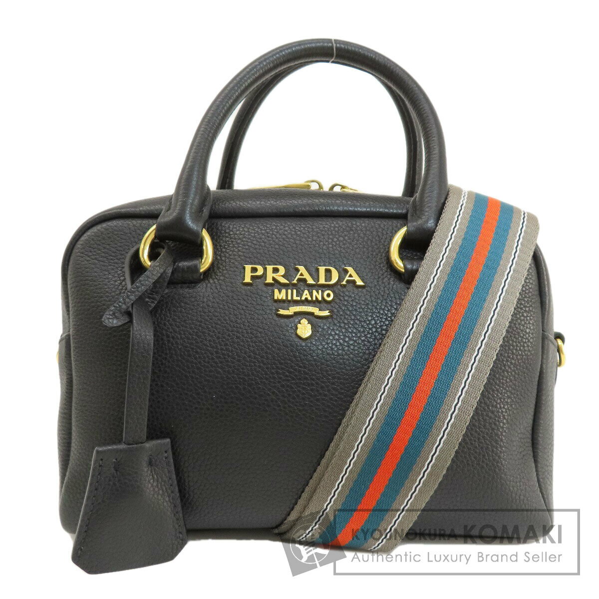 プラダ ロゴ金具 2WAY ハンドバッグ レザー レディース 【中古】【PRADA】