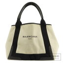 バレンシアガ 339933 ネイビーカバスS トートバッグ キャンバス レディース 【中古】【BALENCIAGA】