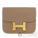 【SpringSALE クーポン対象商品 4/18 17時〜4/22 9時迄!】エルメス コンスタンススリム エトープ エトゥープ ゴールド金具 コインケース ...