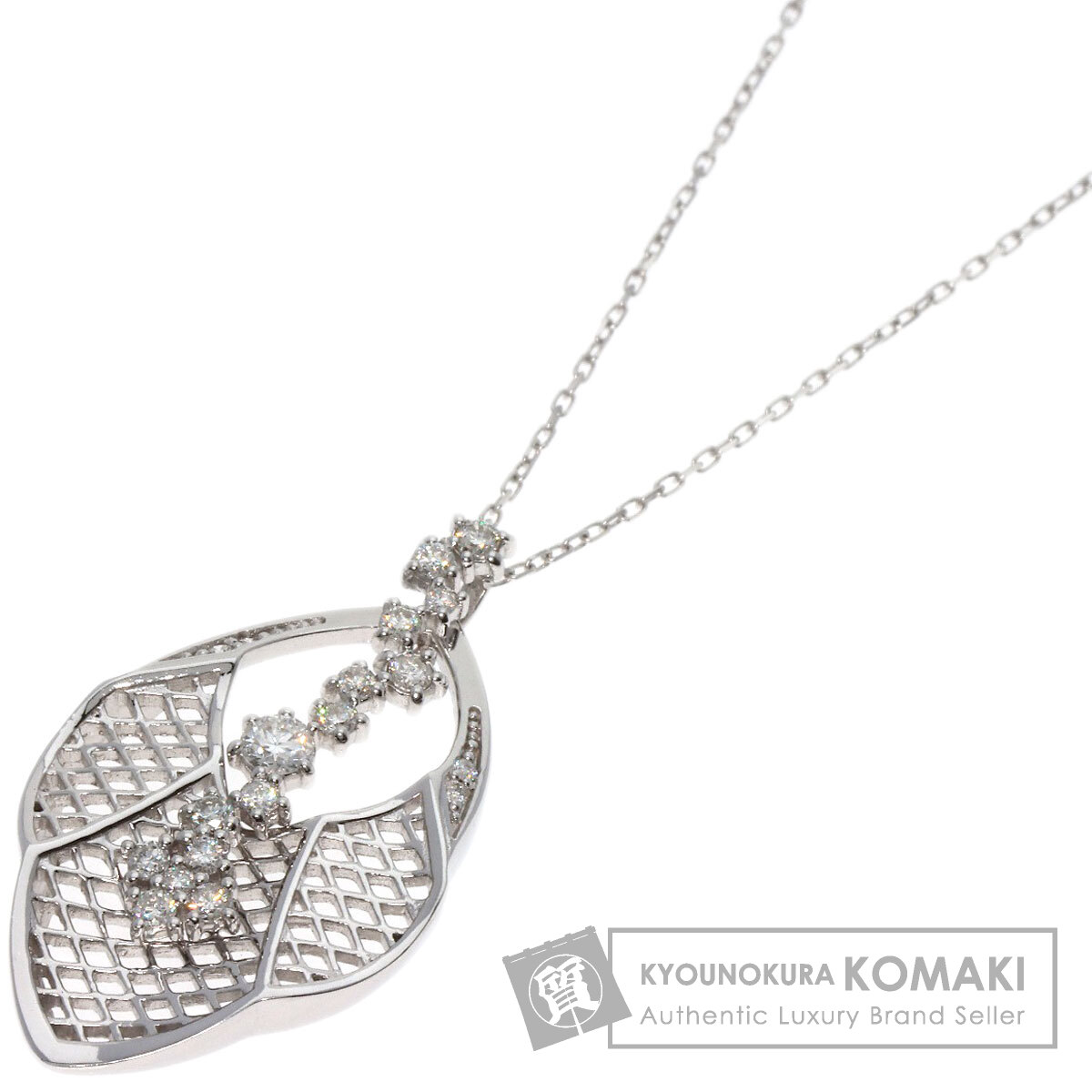 0.3ct ダイヤモンド ネックレス K18ホワイトゴールド 4.24g レディース 【中古】のサムネイル