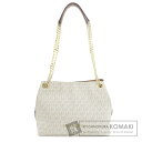 マイケルコース MKシグネチャー トートバッグ レザー/コーテッドキャンバス レディース 【中古】【Michael Kors】