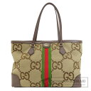 グッチ 631685 オフディア ジャンボGG ミディアム トートバッグ キャンバス レディース 【中古】【GUCCI】