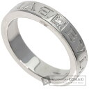 ブルガリ ダブルロゴ 1P ダイヤモンド リング・指輪 K18ホワイトゴールド レディース 【中古】【BVLGARI】(4)