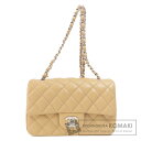 シャネル チェーンショルダー マトラッセ シルバー金具 ショルダーバッグ ラムスキン レディース 【中古】【CHANEL】