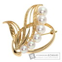 ミキモト パール 真珠 ブローチ K14イエローゴールド レディース 【中古】【MIKIMOTO】