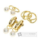 【SummerSALE対象商品 7/11〜7/15 10時迄!】ミキモト パール 真珠 ダイヤモンド 付け替え TOPセット イヤリング K18イエローゴールド...
