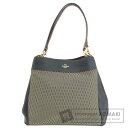 コーチ F27575 ロゴ金具 トートバッグ キャンバス レディース 【中古】【COACH】