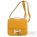エルメス コンスタンス3 ミニ ムタード シルバー金具 ショルダーバッグ シェーブル レディース 【中古】【HERMES】