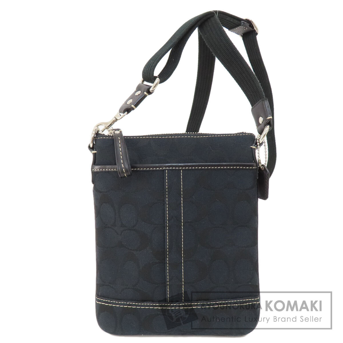 コーチ F10250 シグネチャー ショルダーバッグ キャンバス レディース 【中古】【COACH】