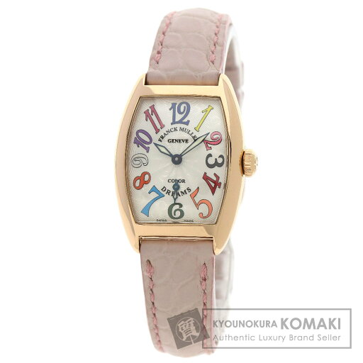 フランクミュラー 1750S6 トノウカーベックス カラードリーム 腕時計 K18ピンクゴールド/革 レディース 【中古】【FRANCK MULLER】 フランクミュラー 1750S6 トノウカーベックス カラードリーム 腕時計 K18ピンクゴールド/革 レディース 【中古】【FRANCK MULLER】