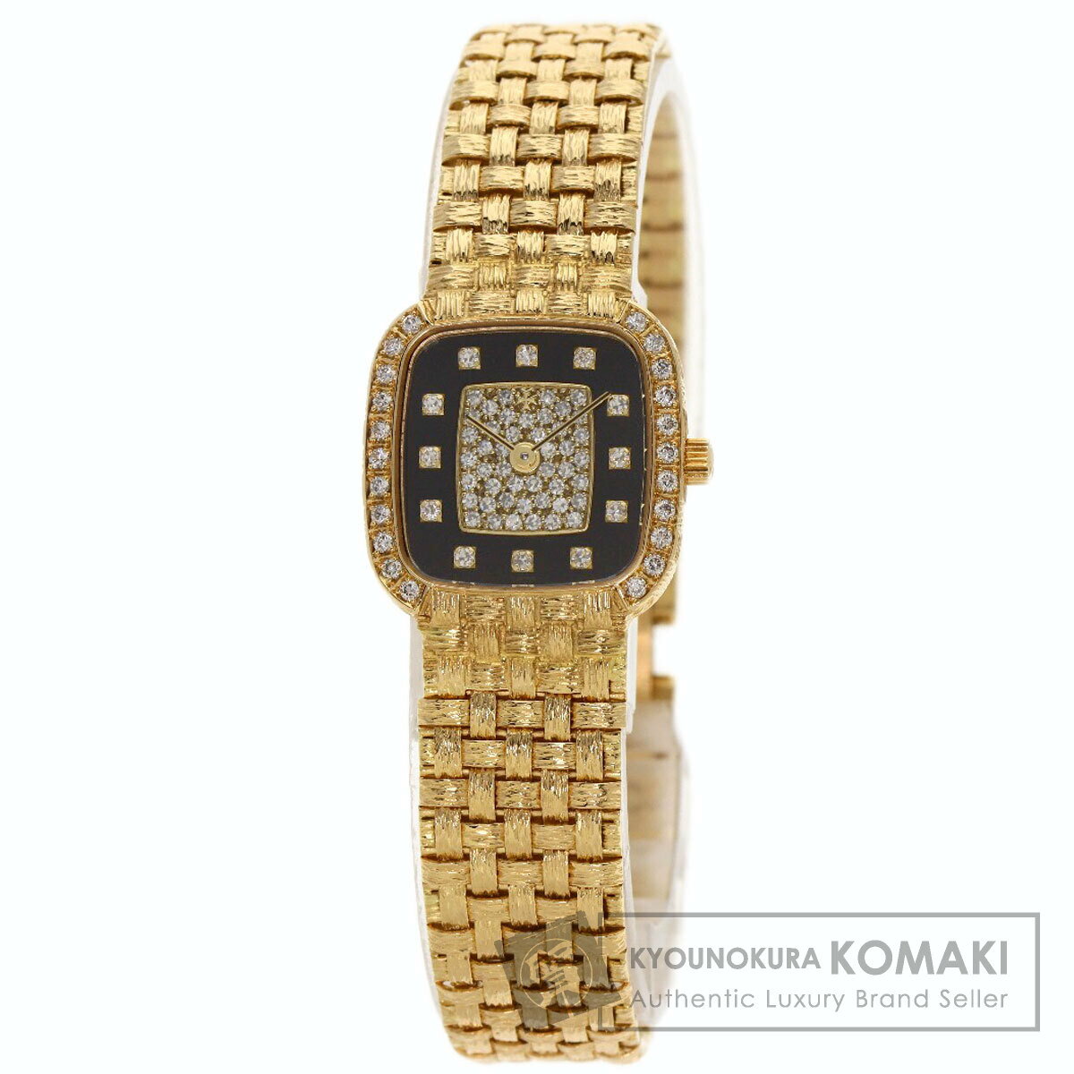 ヴァシュロン・コンスタンタン 27047 メッシュドール ダイヤモンド 腕時計 OH済 K18イエローゴールド/K18YG/ダイヤモンド レディース 【中古】【VACHERON CONSTANTIN】