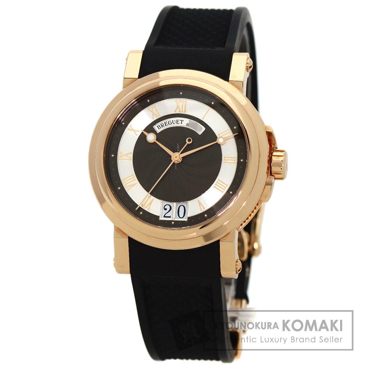 ブレゲ Ref.5817 マリーン2 ラージデイト 腕時計 K18RG/ラバー メンズ 【中古】【Breguet】