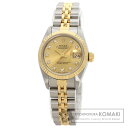ロレックス 69173G デイトジャスト 10Pダイヤモンド 腕時計 ステンレススチール/SSxK18YG/K18YG レディース 【中古】【ROLEX】