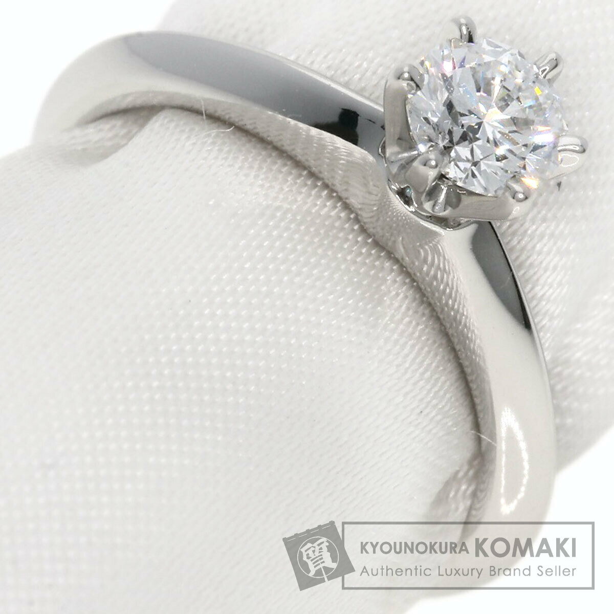 ティファニー ソリティア ダイヤモンド ナイフエッジ リング・指輪 プラチナPT950 レディース 【中古】【TIFFANY&Co.】
