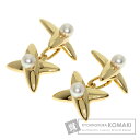 ミキモト アコヤパール 真珠 カフス K18イエローゴールド メンズ 【中古】【MIKIMOTO】